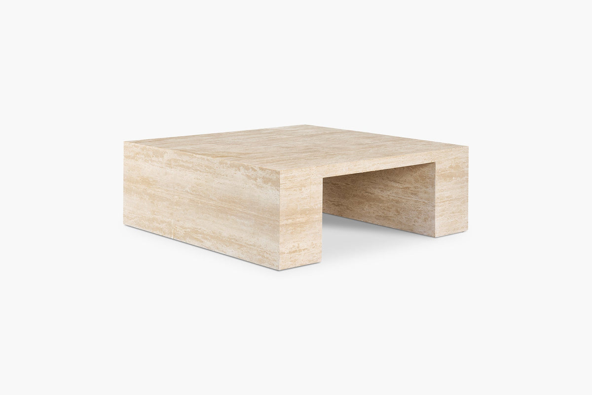 Table Basse Jareth — Travertin Carrée
