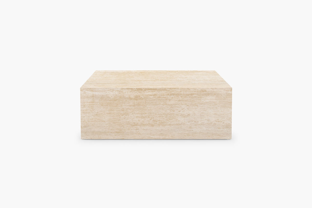 Table Basse Jareth — Travertin Carrée