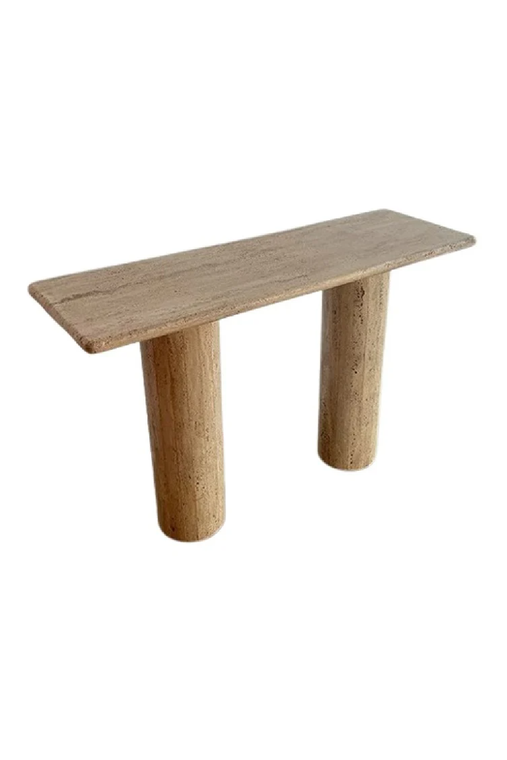 Console Tarn — Travertin Crème, détail
