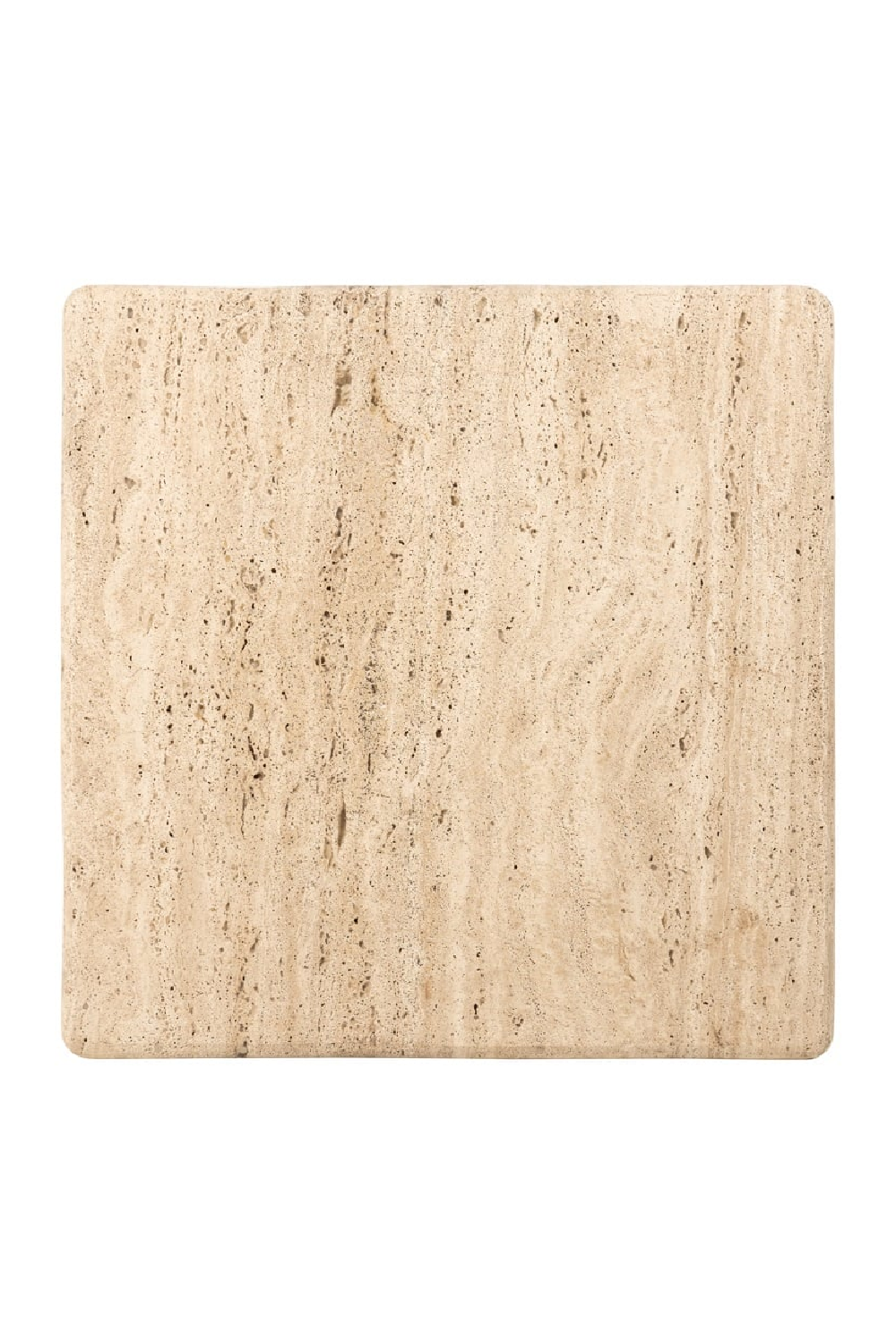 Table d'Appoint Ravira — Piédestal Carré Travertin