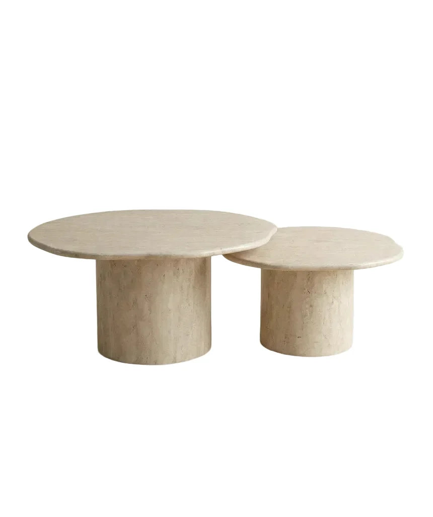 Table d'appoint Mira en travertin
