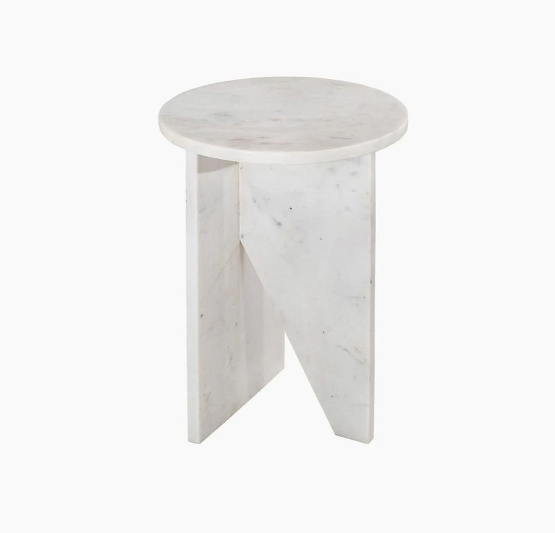 Table d'Appoint Bianco — Travertin