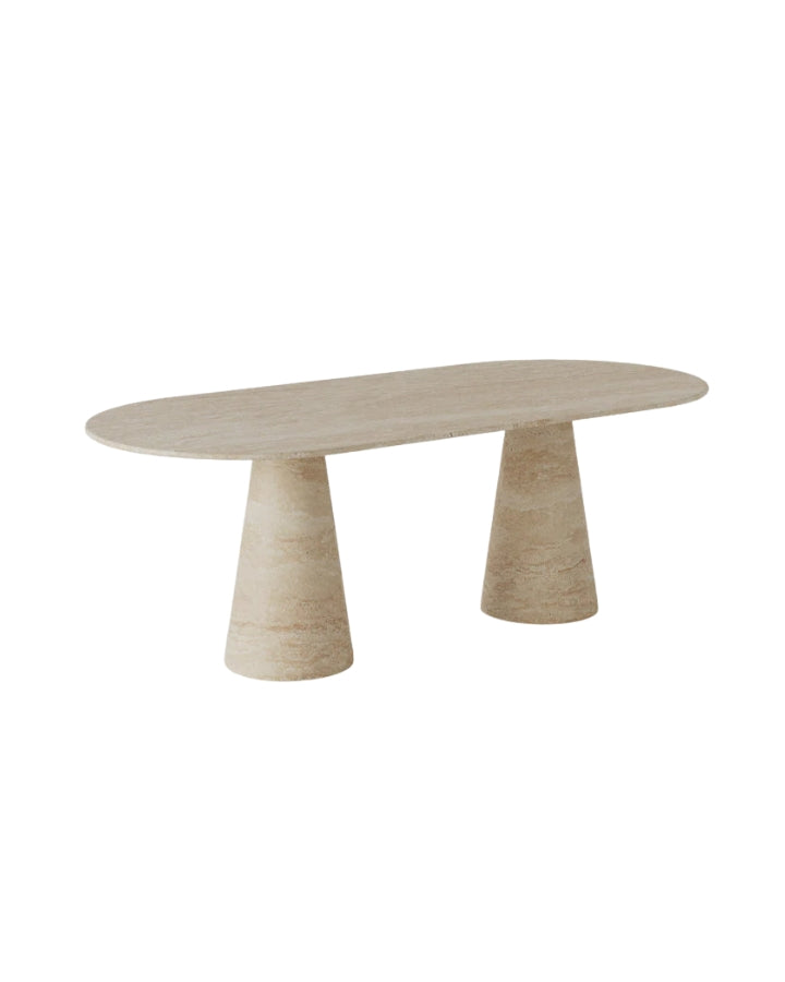 Table à Manger Belova — Travertin Beige