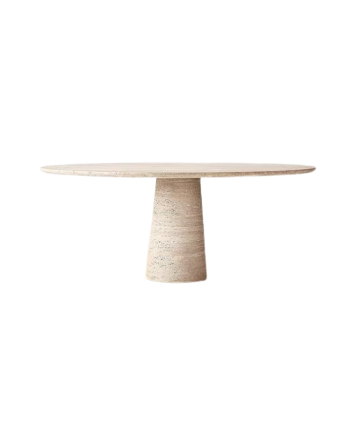 Table à Manger Ronde Wise — Travertin