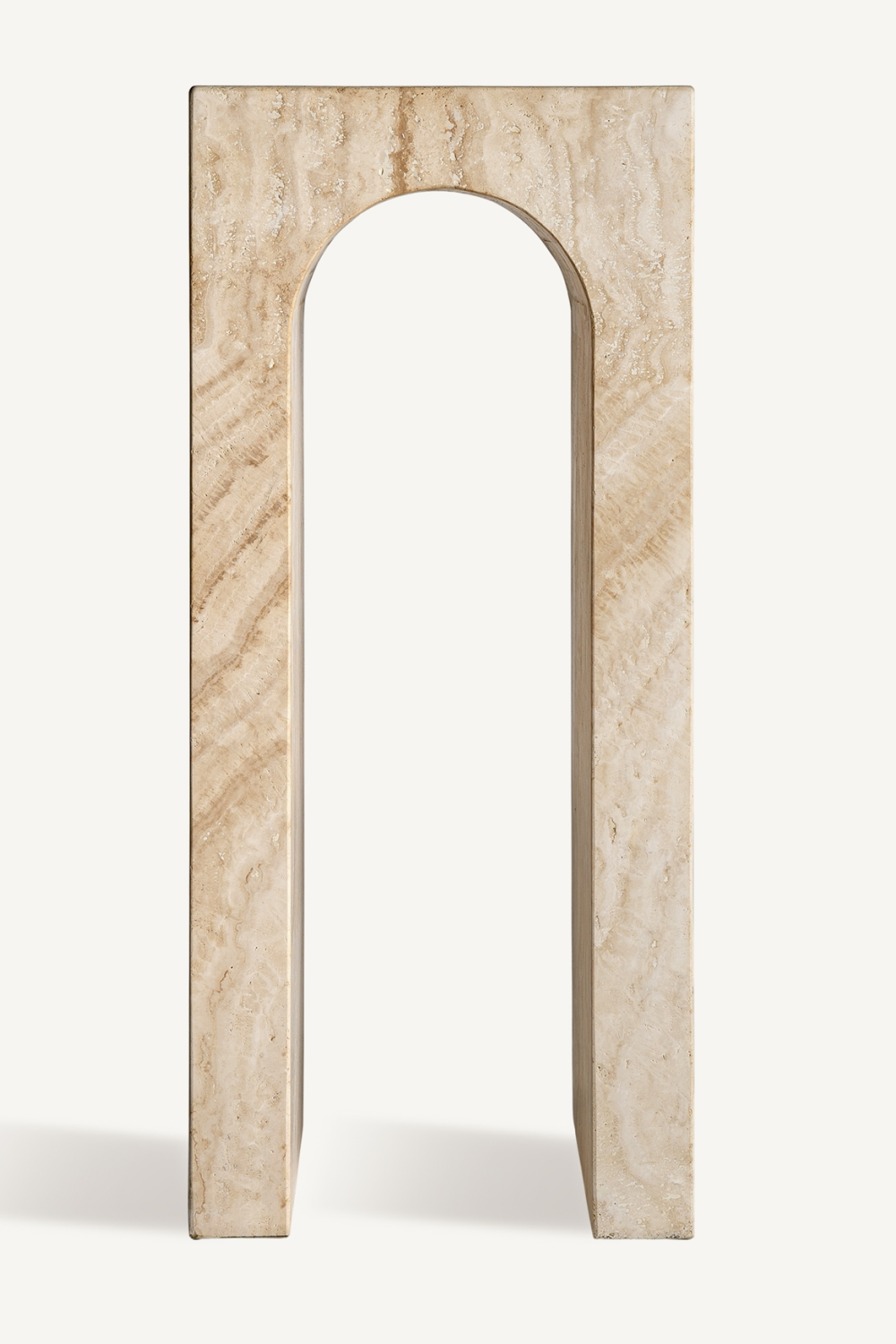 Console Arce — Arche Travertin en situation