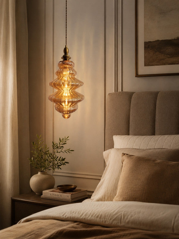 Suspension Design « Ambria » – Édition Ambre et Bronze