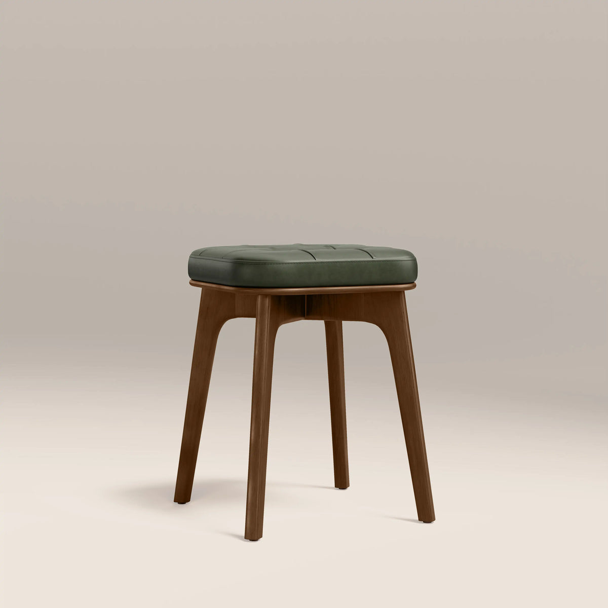 Tabouret Zephira — Cuir Vert Vintage