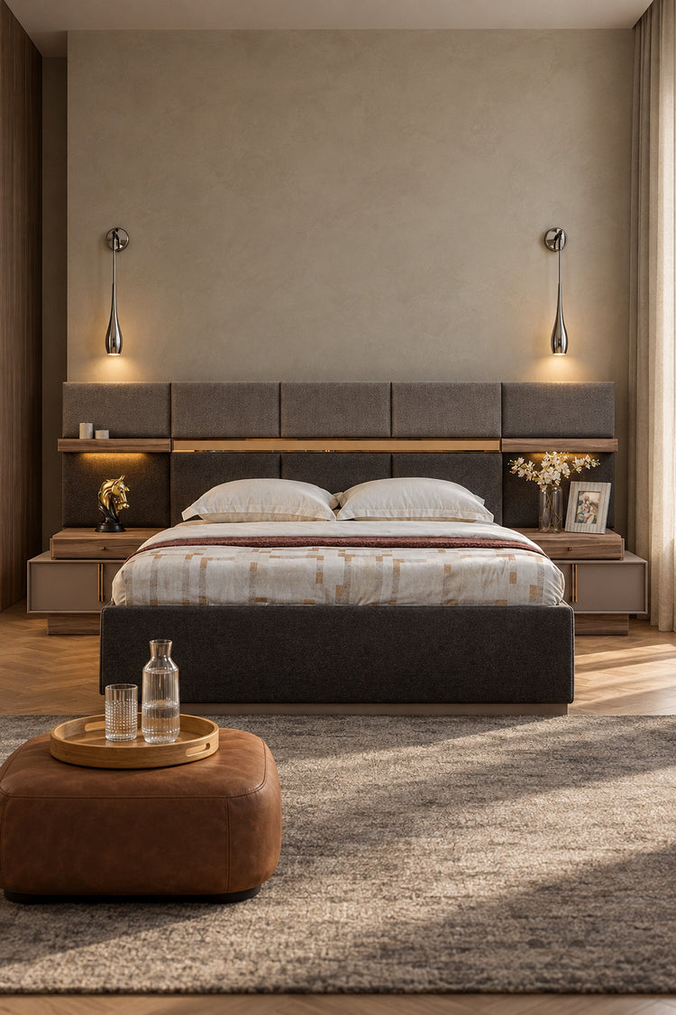 Paire d'appliques Argento de part et d'autre d'un lit