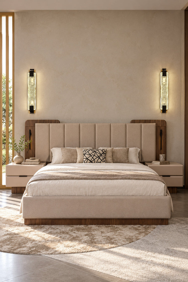Paire d'appliques Onda de part et d'autre d'un lit