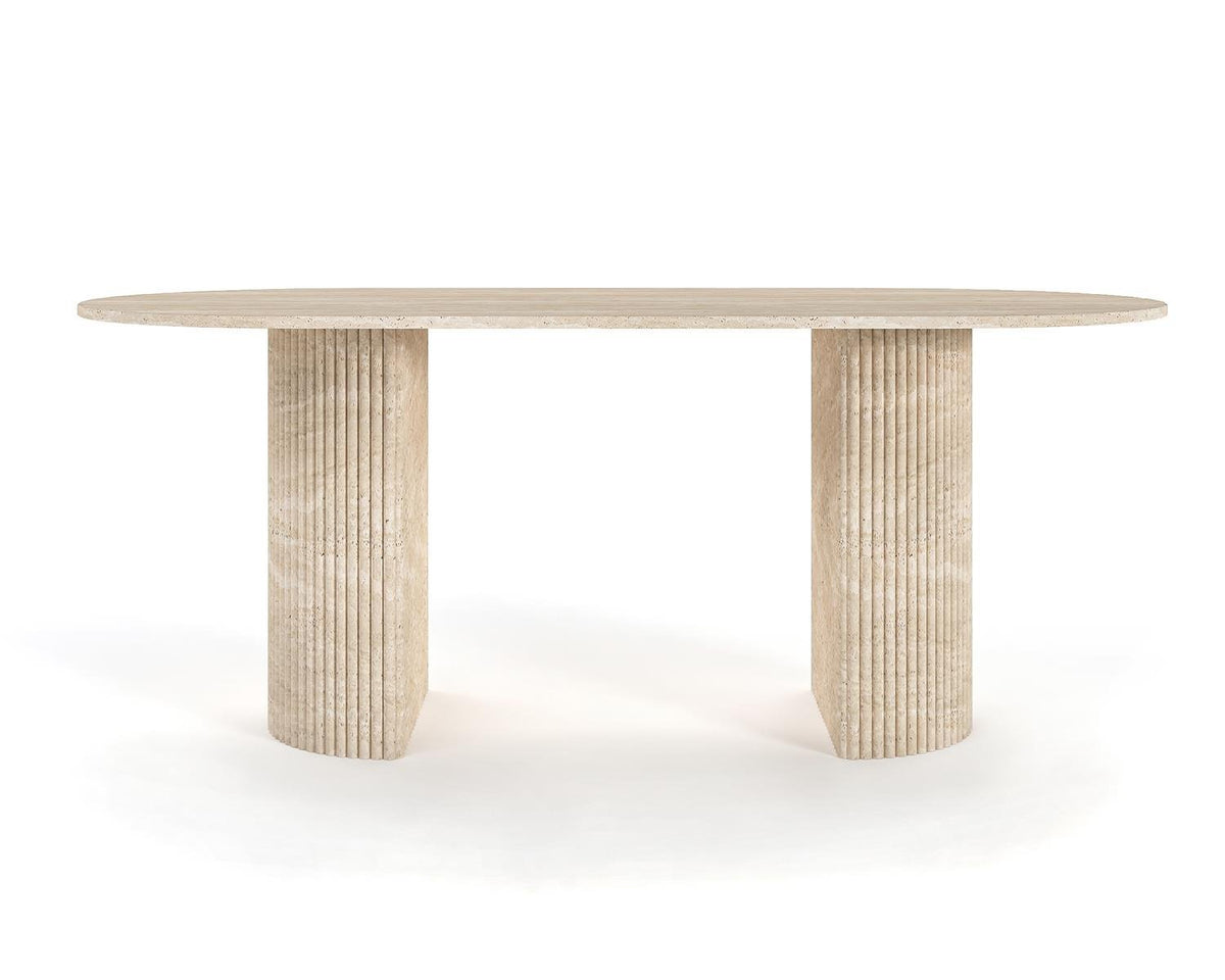 Table Ovale Lea — Travertin