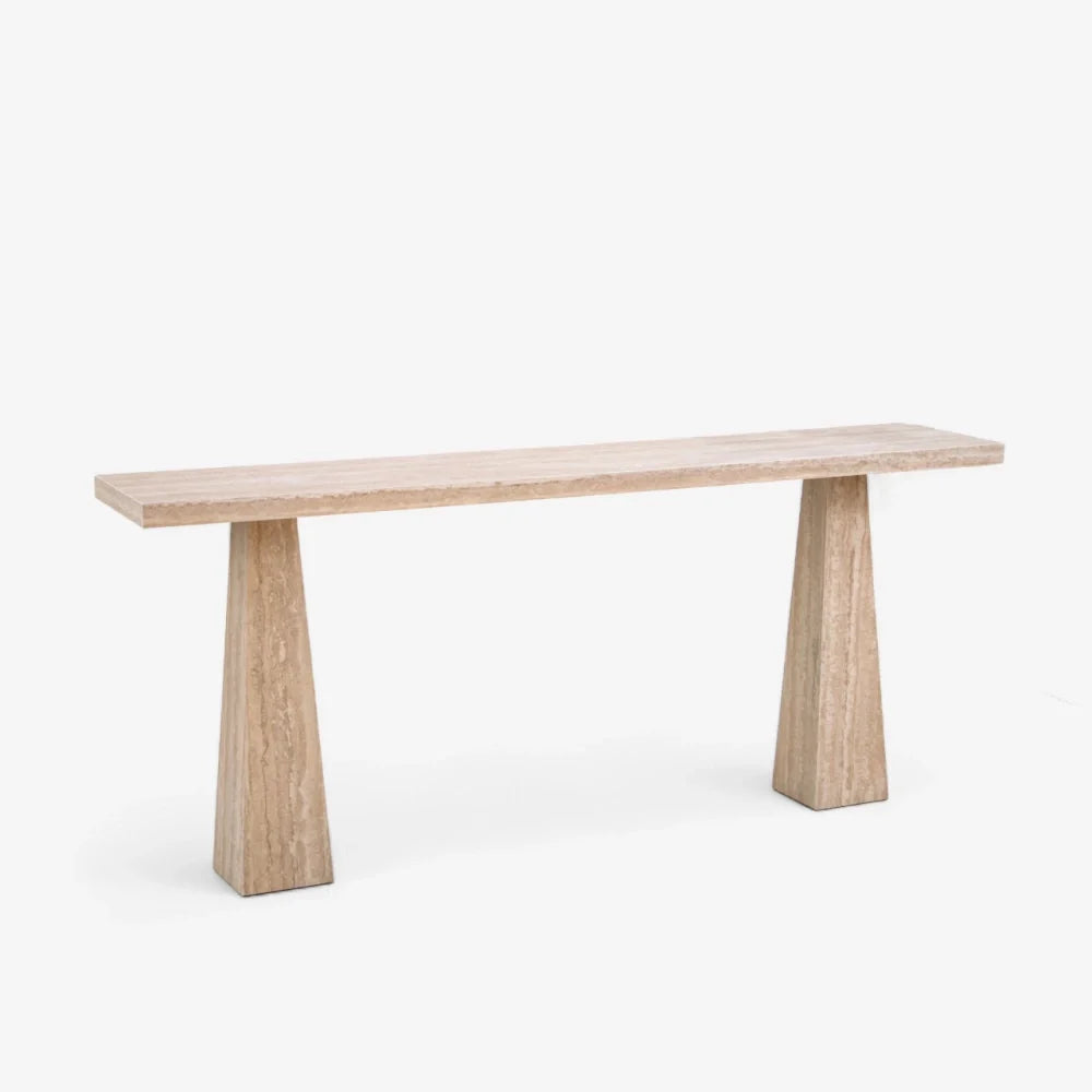 Console Halvia — Travertin, Dimension & Finition