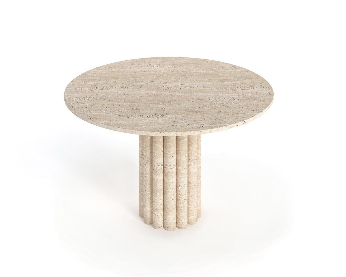 Table Basse Halona — Travertin en situation