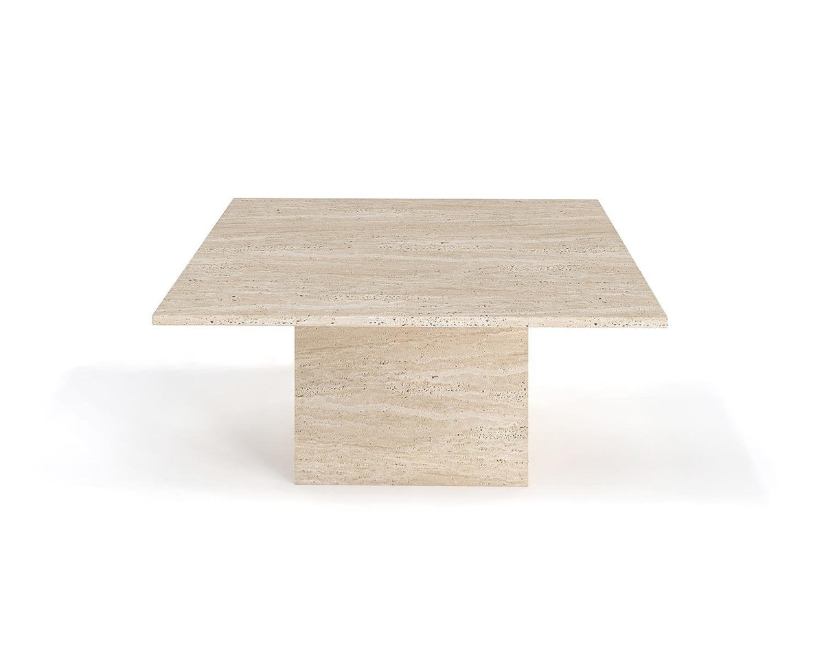 Table Basse Mia — Travertin en situation