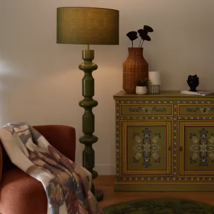 Lampadaire Verde, abat-jour cylindrique