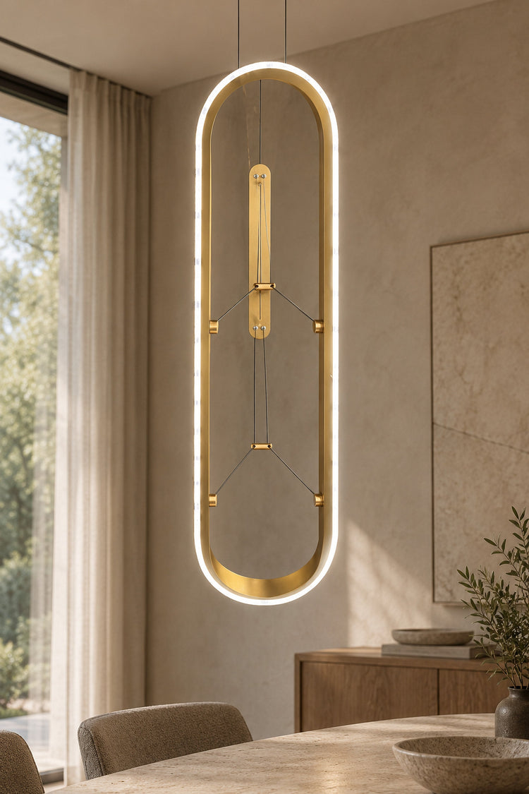 Lustre Anello — détail de l'anneau LED