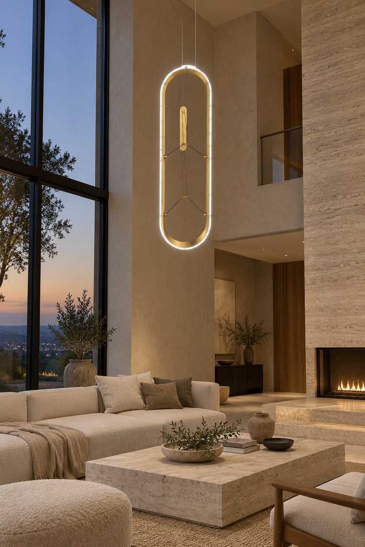 Lustre Anello dans un volume en double hauteur