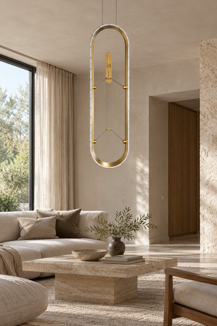 Lustre Anello éteint, en lumière du jour
