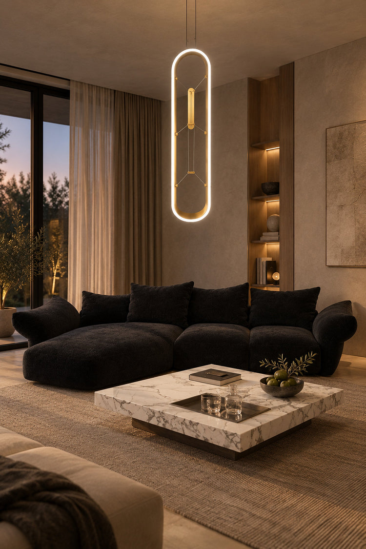 Lustre Anello dans un salon