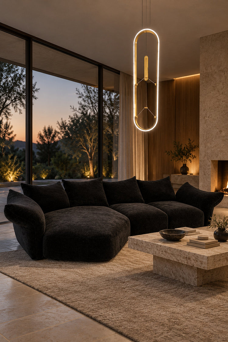 Lustre Anello dans le salon d'une villa