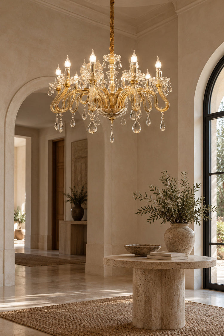 Lustre Belcanto dans une entrée