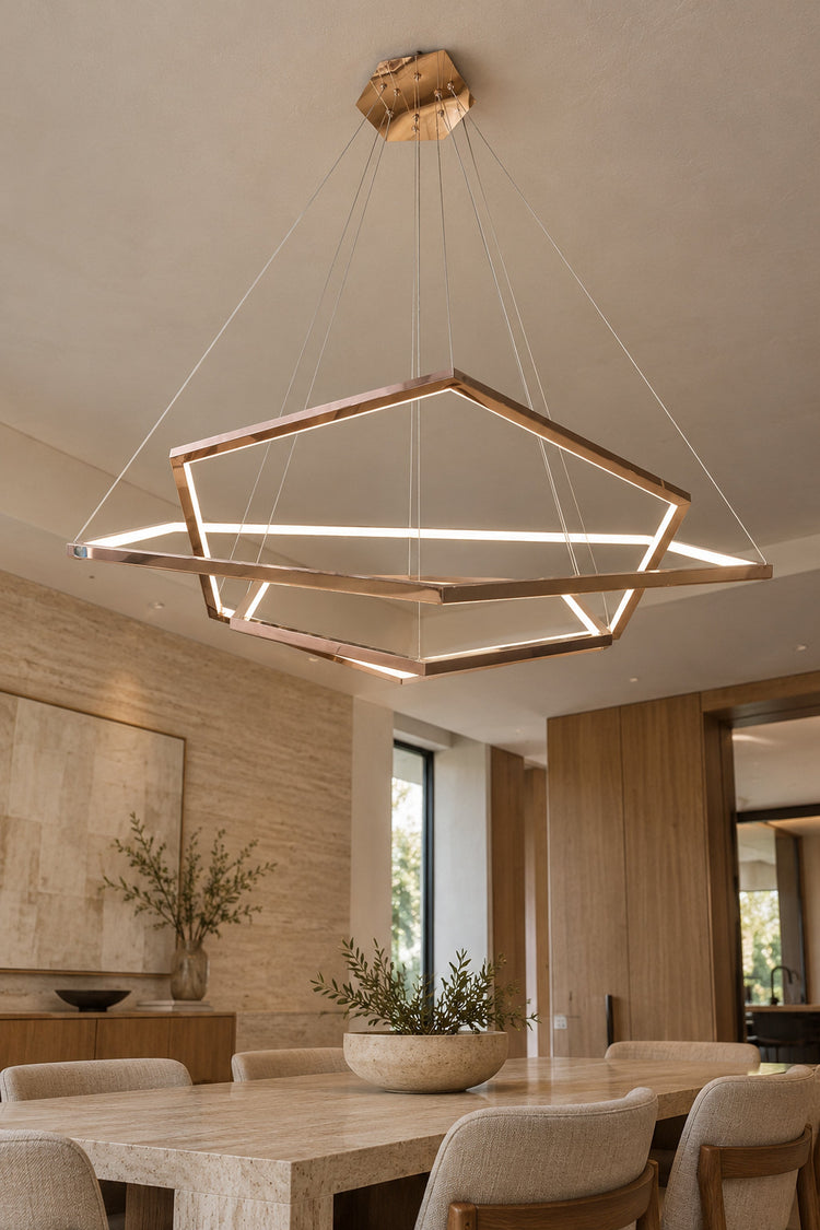 Lustre Esagono vu en contre-plongée