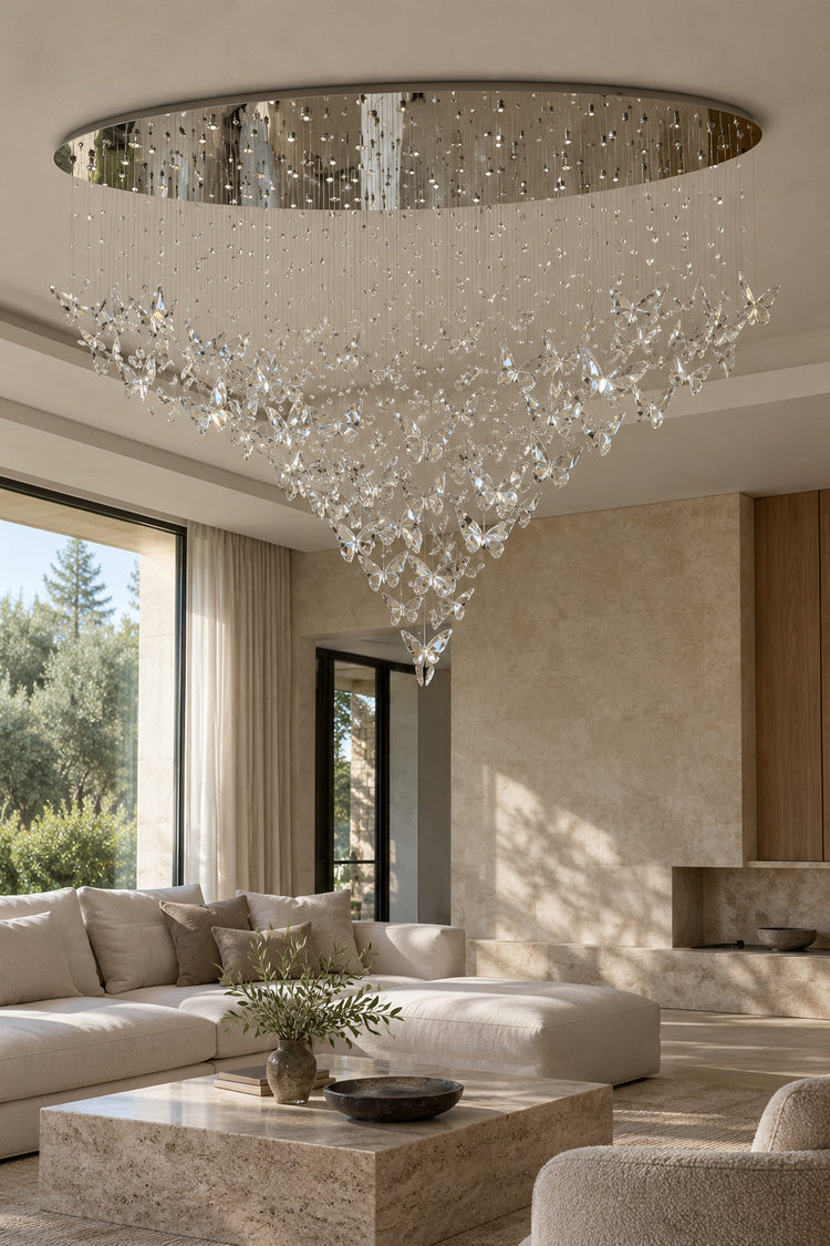 Lustre Farfalla éteint, en lumière du jour
