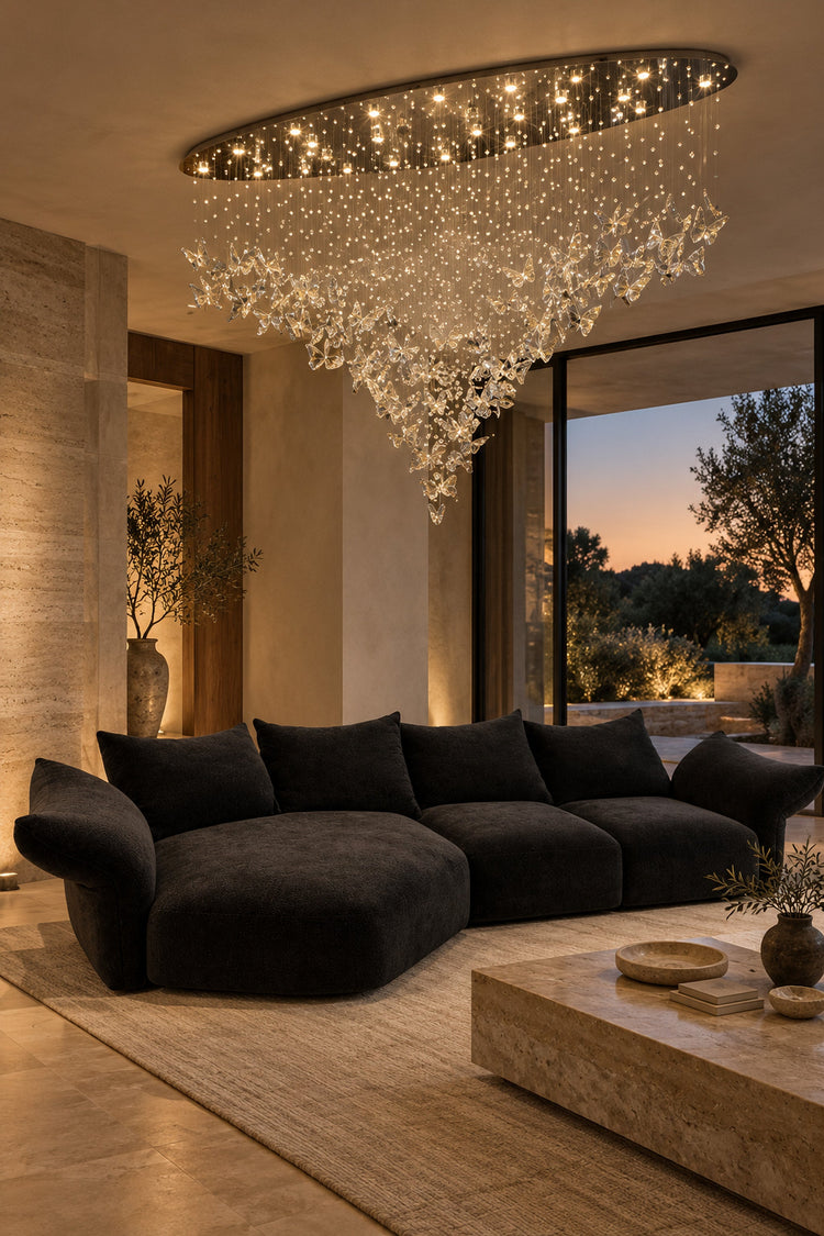 Lustre Farfalla dans le salon d'une villa