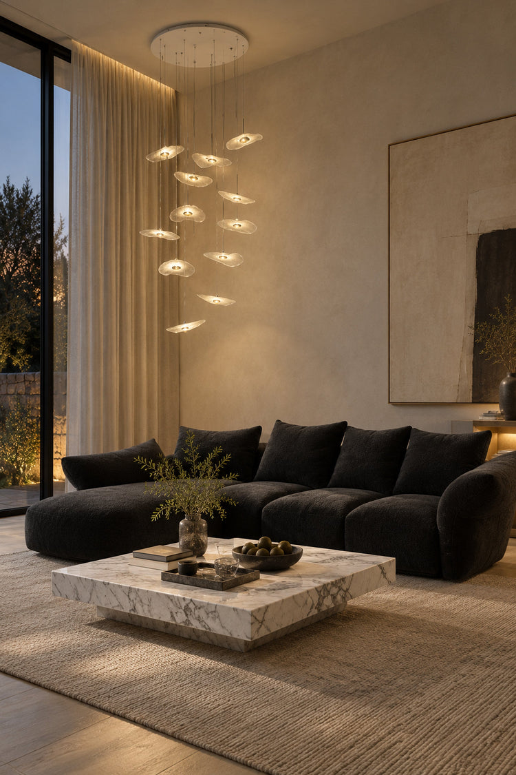 Lustre Ninfea dans un salon