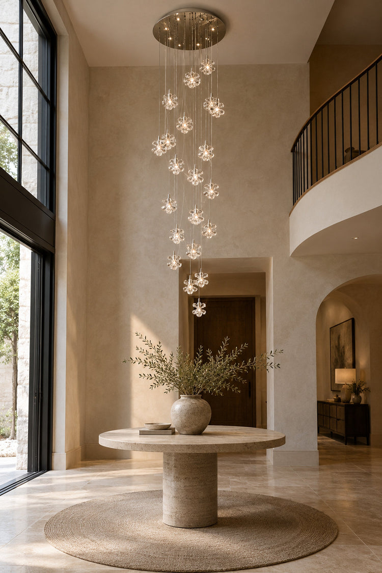 Lustre Ortensia dans une entrée