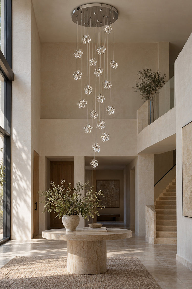 Lustre Ortensia éteint, en lumière du jour