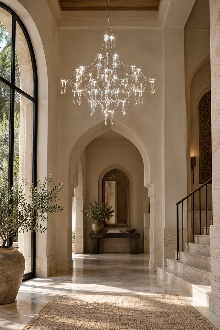 Lustre Pioggia dans une entrée