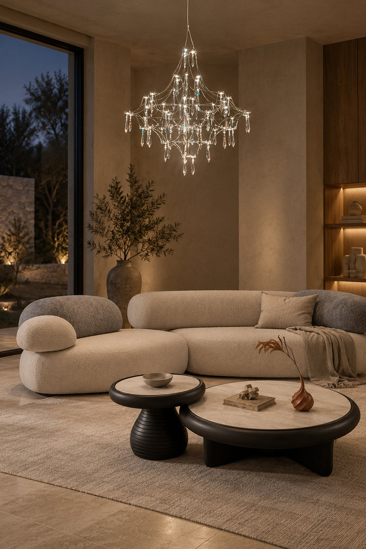 Lustre Pioggia dans un salon