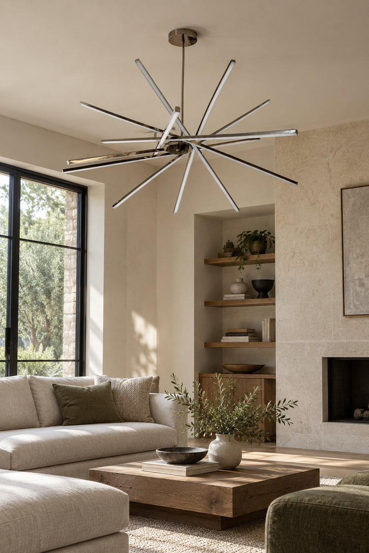 Lustre Raggio éteint, en lumière du jour