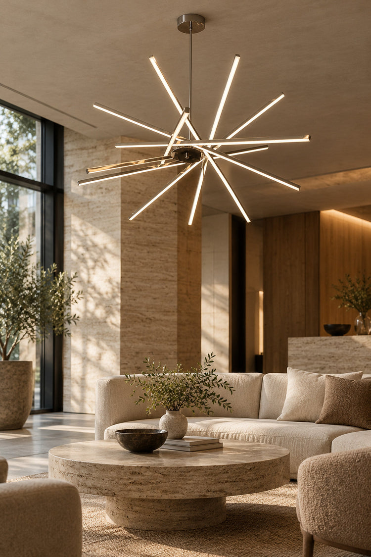 Lustre Raggio dans un lobby d'hôtel