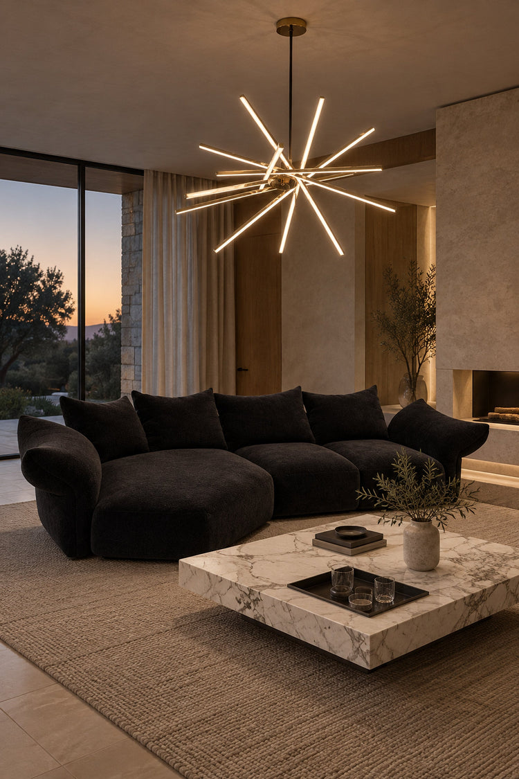 Lustre Raggio dans un salon