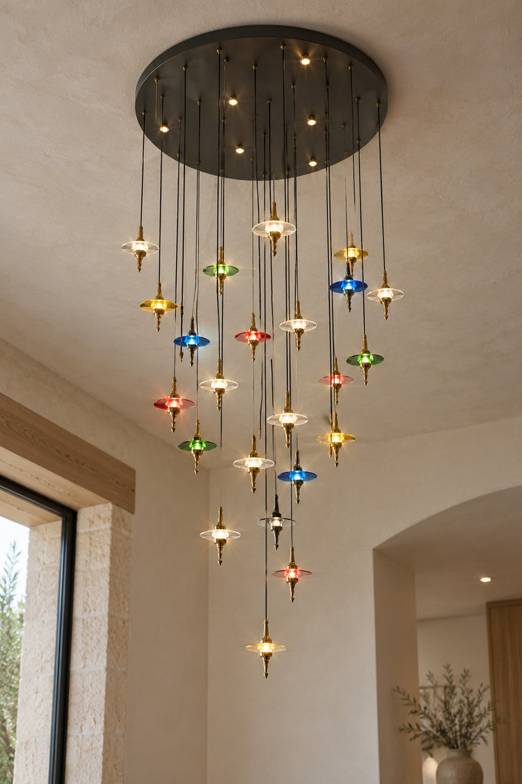 Lustre Saturno vu en contre-plongée
