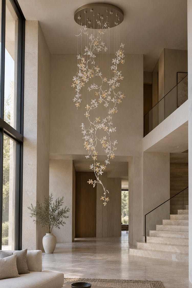 Lustre Vortice éteint, en lumière du jour