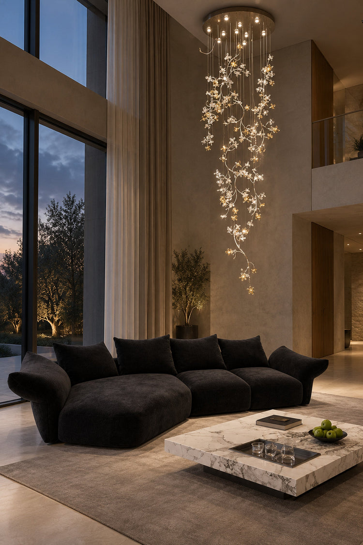 Lustre Vortice dans un salon