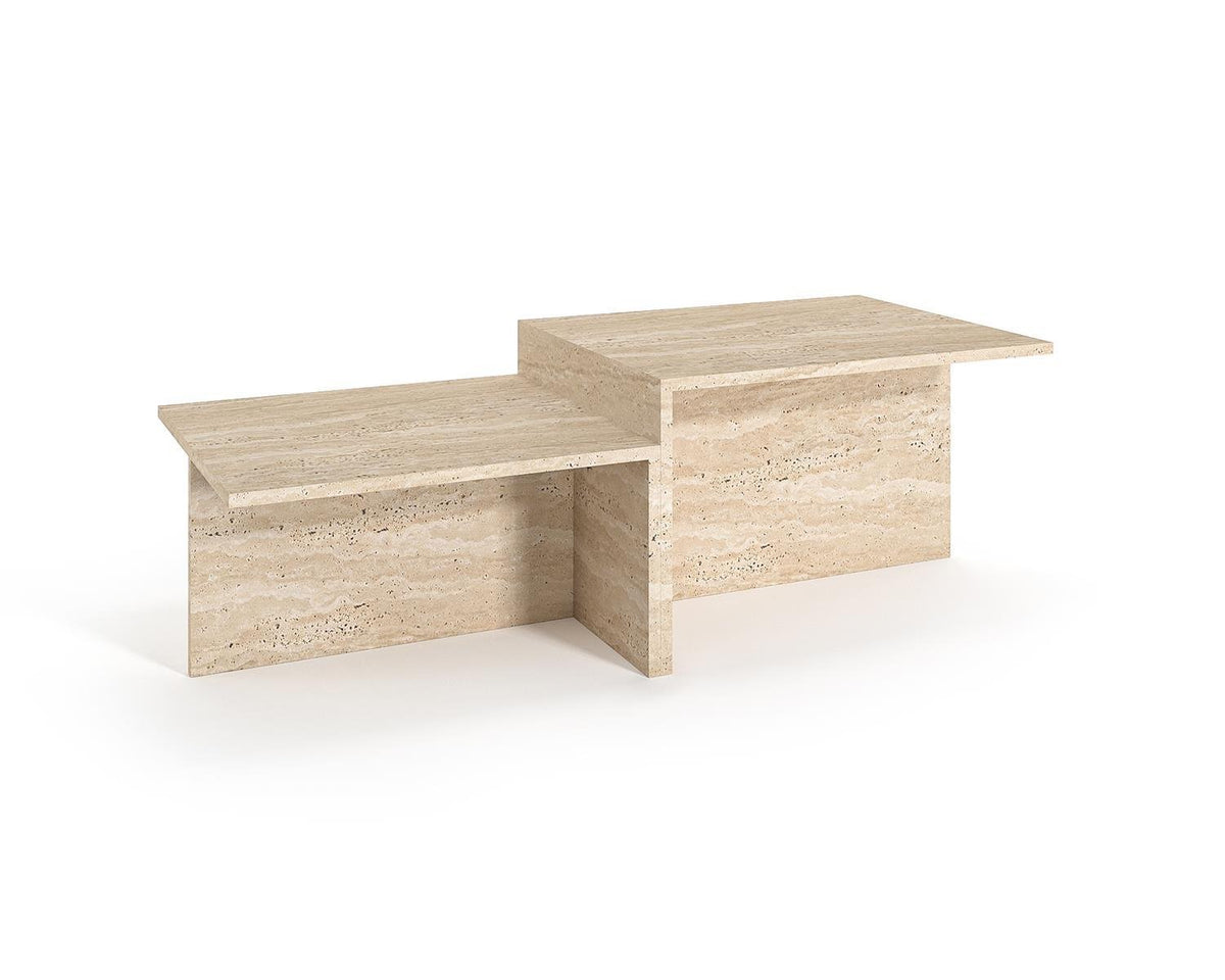 Table Basse Inaya — Travertin