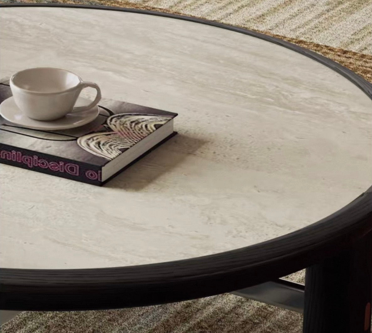 Duo de tables basses Yasmine — Travertin