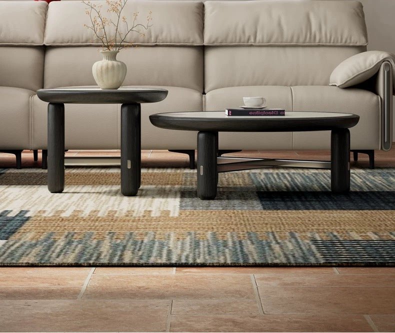 Duo de tables basses Yasmine — Travertin