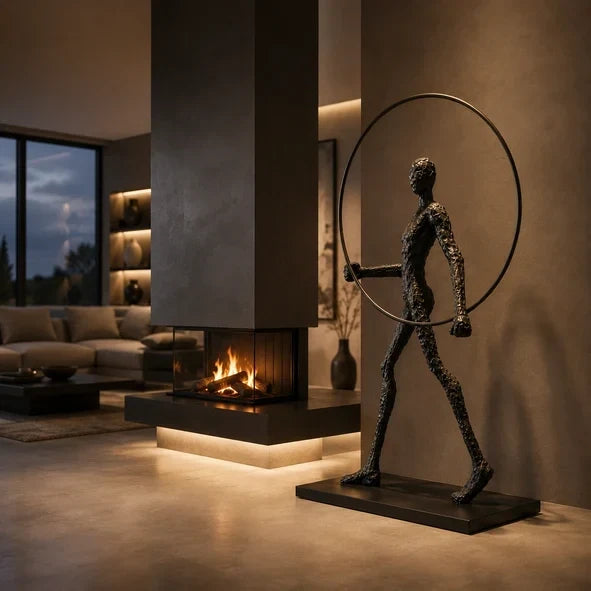 Sculpture ÉLAN en bronze noir patiné