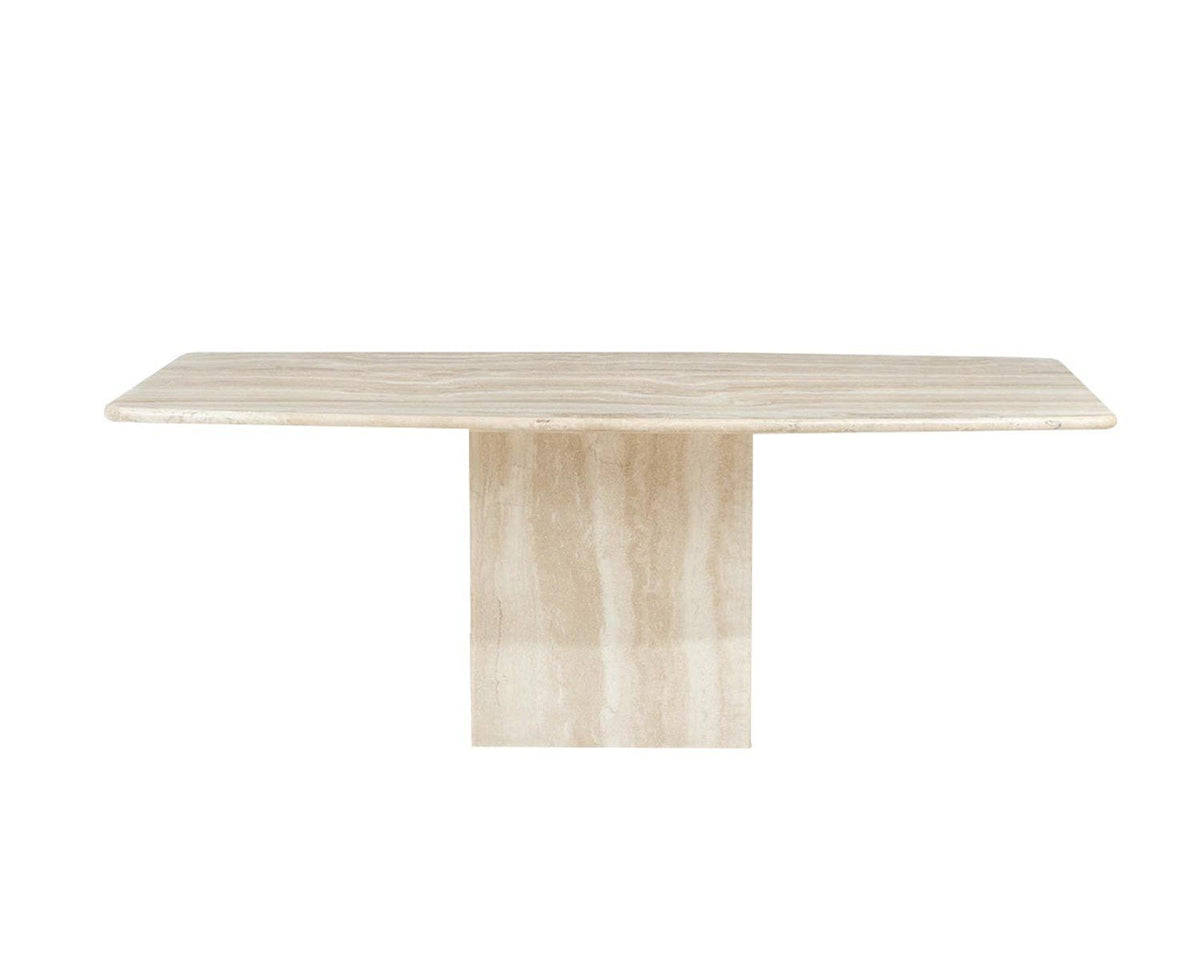 Table Carrée Naomi — Travertin