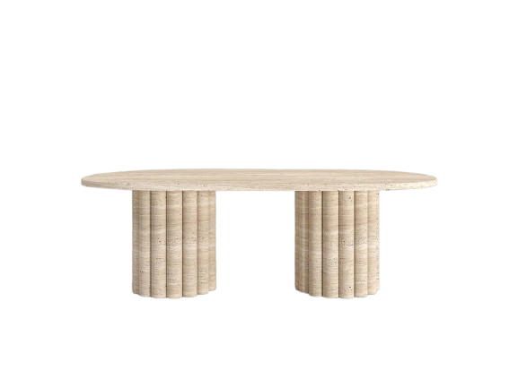 Table Basse Alesca — Travertin