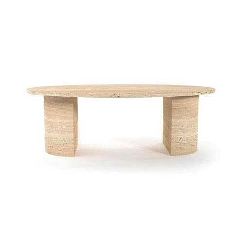Table Basse Kava — Travertin en situation