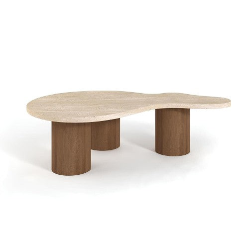Table Basse Aluna — Travertin