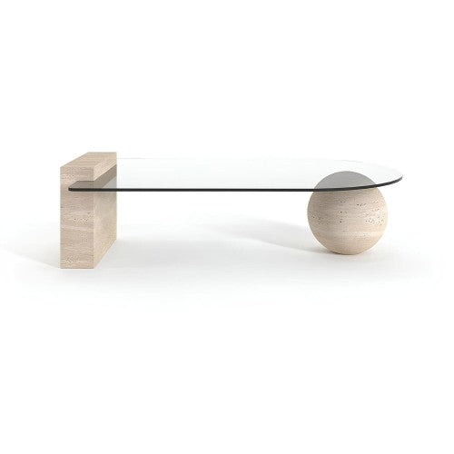 Table Basse Iska — Travertin, Dimension & Finition