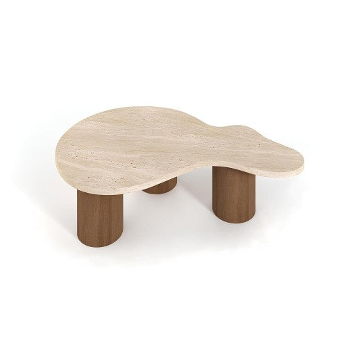 Table Basse Aluna — Travertin en situation
