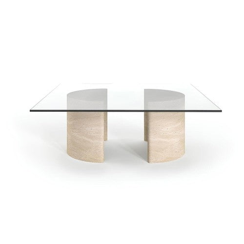 Table Basse Nolys — Travertin, Dimension & Finition