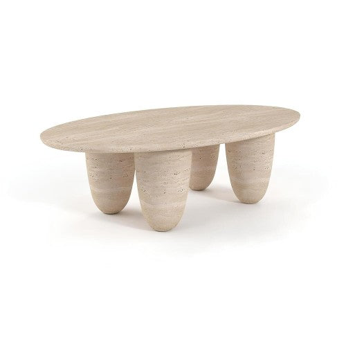 Table Basse Alyce — Travertin en situation